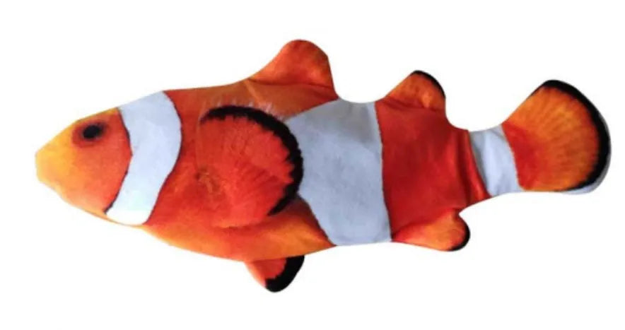 Electronic jumping fish simulation cat toy without catnip, 30cm multicolour PP material