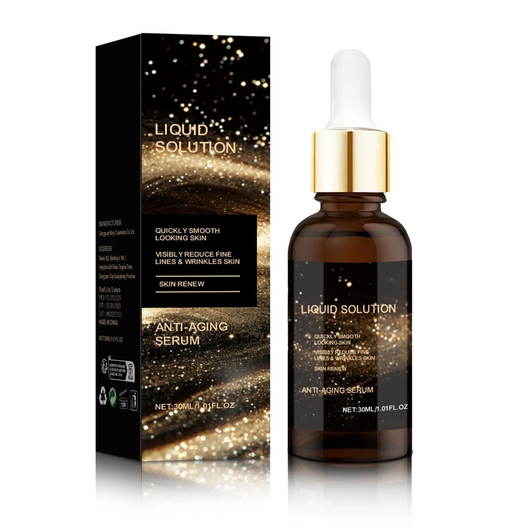30 ml bottle of facial moisturising solution with glycerin and hyaluronic acid.