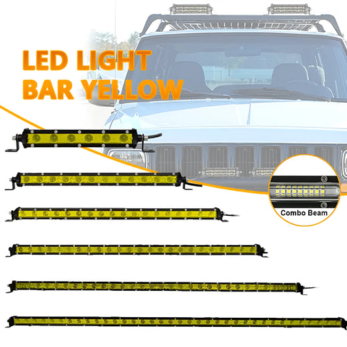 25-inch aluminium LED light bar with mounting brackets for truck or off-road vehicle