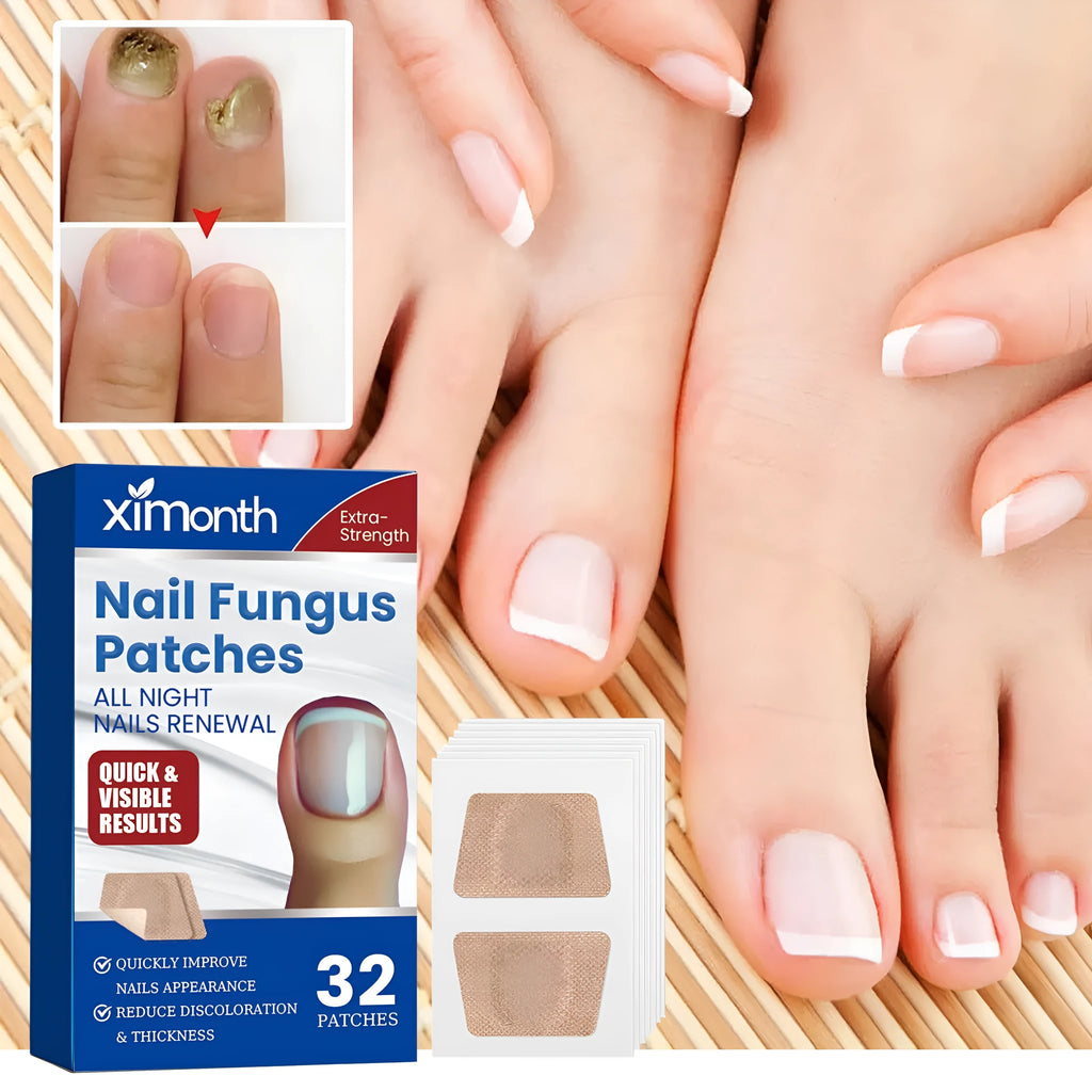 Box of 32 nail repair adhesive bandage patches measuring 6.1 by 3.5 centimetres each