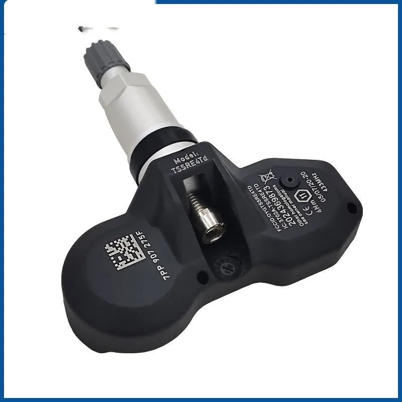 Black tyre pressure monitoring system for Audi cars with four wireless valve sensors