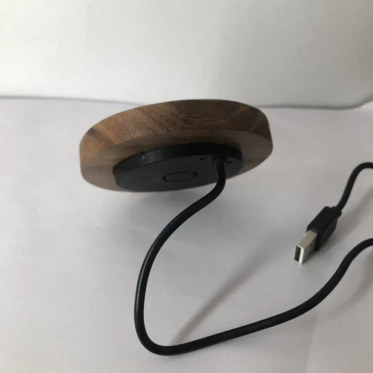 60mm round wireless charging module for embedded installation in furniture surfaces