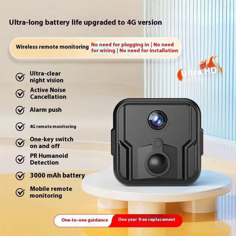Wireless HD security camera with 360 degree rotation and night vision capability