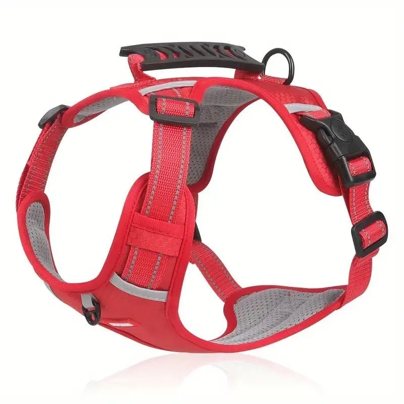 Adjustable polyester dog chest harness traction rope available in multiple colours and sizes