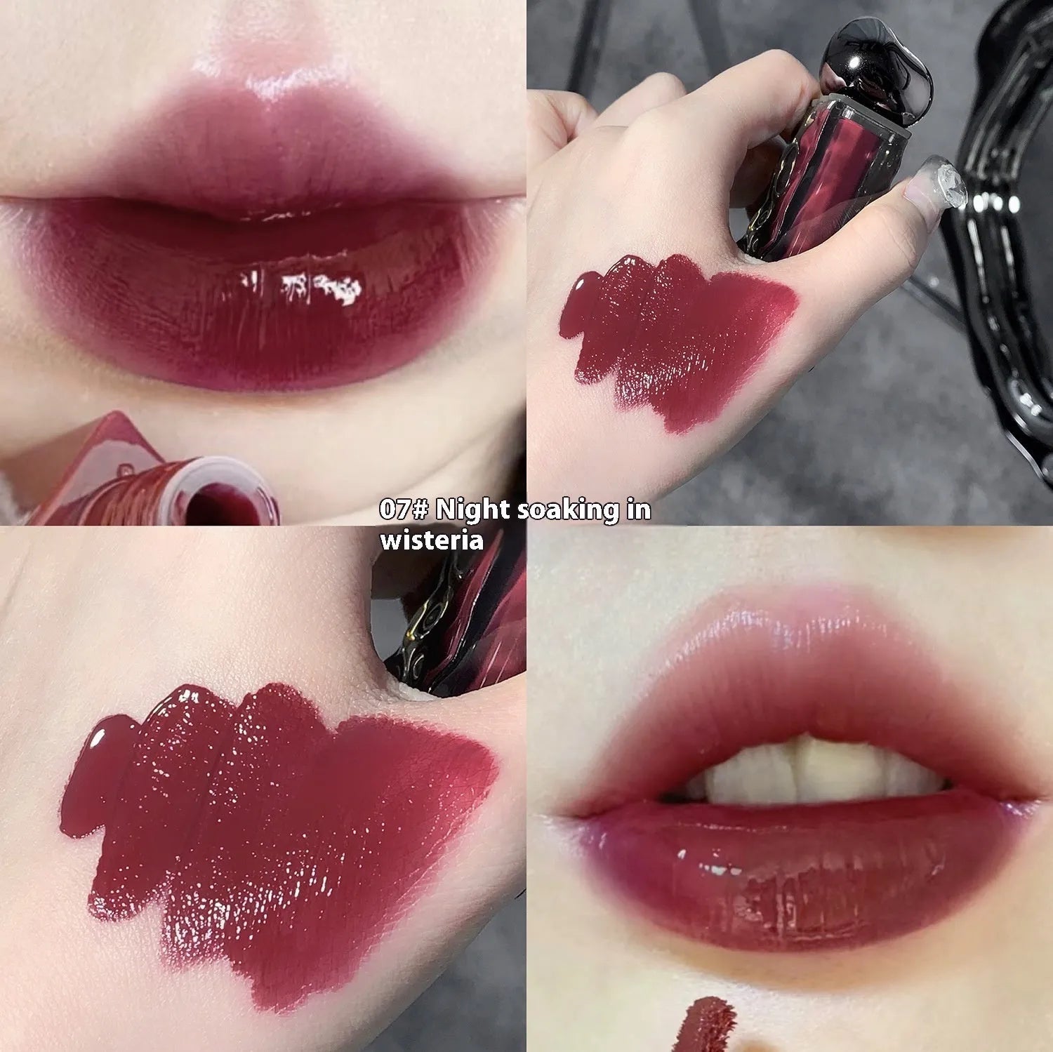 Glacier Lava Lip Lacquer water light mirror makeup lip gloss showing reflective finish