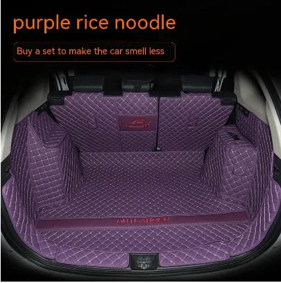 Mitsubishi Outlander car boot mat with 3D edging in wine red colour with contrasting stitching.