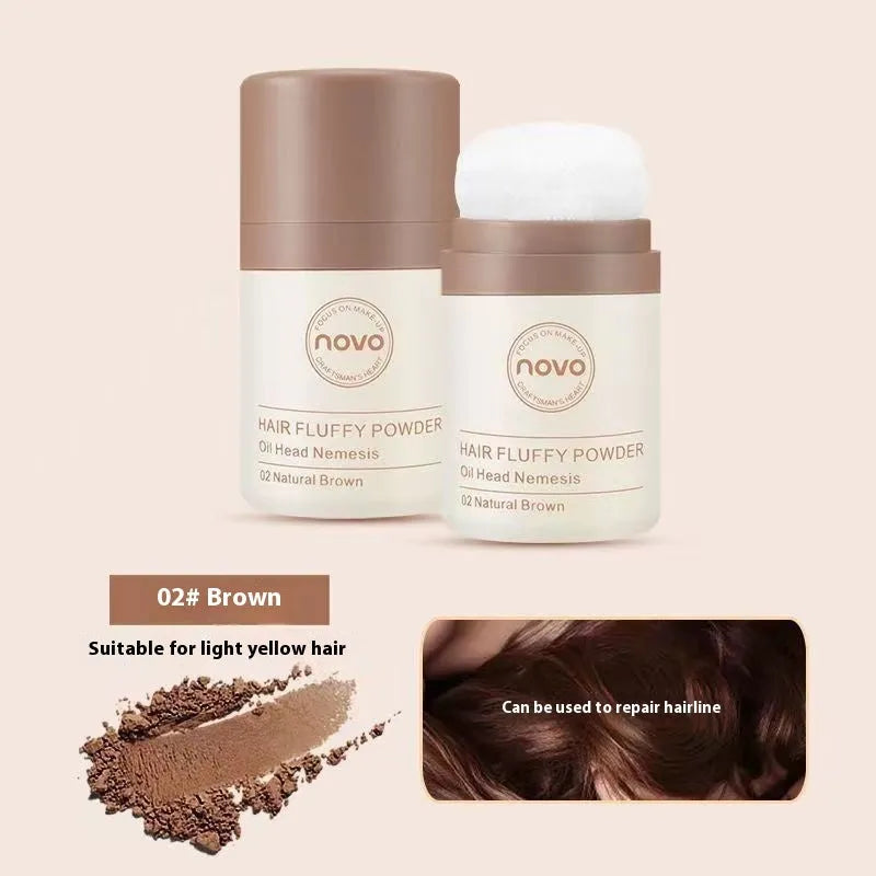 Veejaga mattifying powder compact for oil control on face and hairline in transparent, brown, dark brown shades