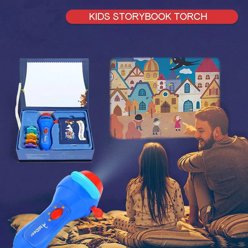 SmartKids children's storybook projector torch with four colourful projection discs for fairy tale storytelling