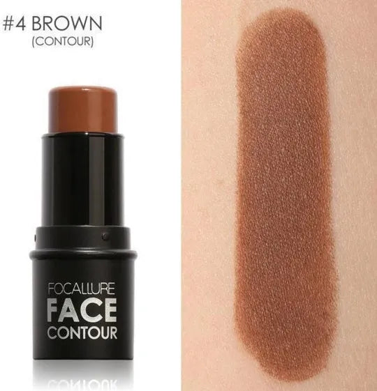 Face contour highlighter compact with silky powder in four colour options A, B, C, D