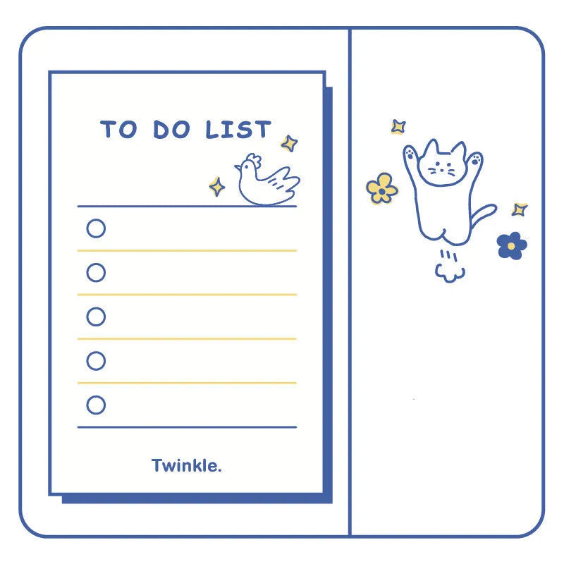 Daily countdown notes notebook with 50 pages measuring 65x100mm in eight design options