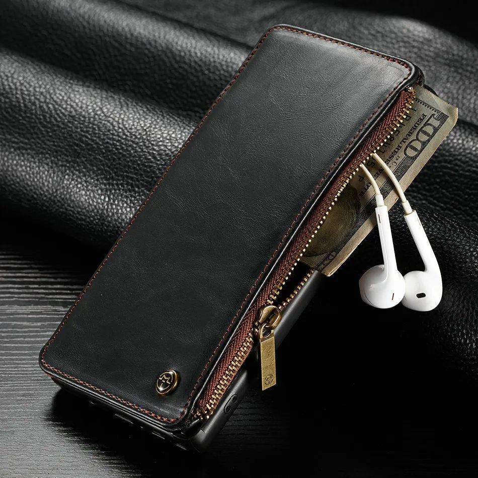 PU leather flip case for SAMSUNG Note9 mobile phone in black, brown, and red colour options