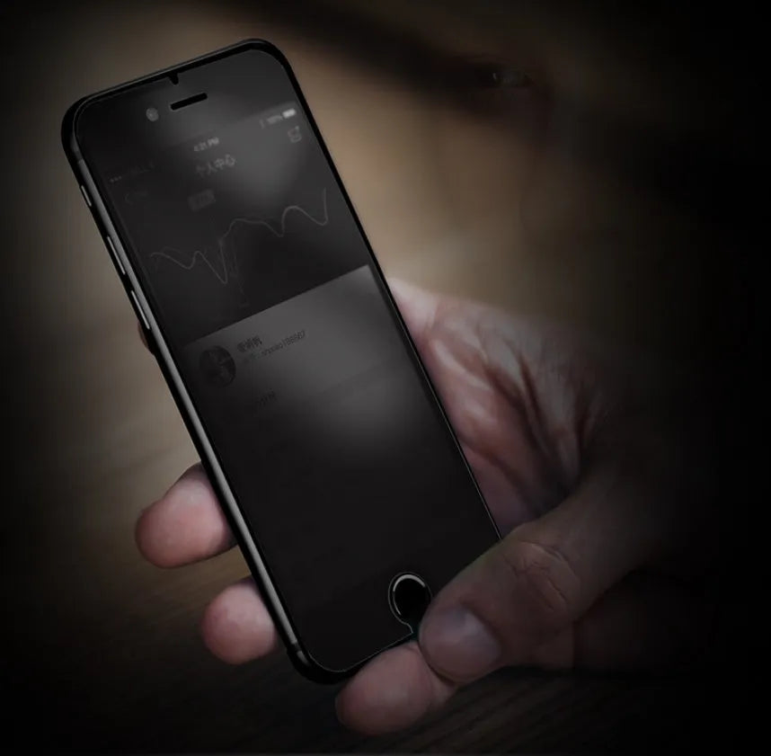 Tempered glass mirror privacy screen protector for Apple iPhone XS Max.