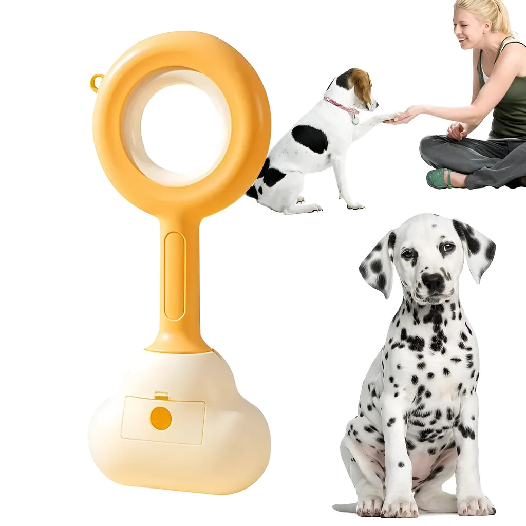 Cloud-shaped dog pooper scooper in white blue colour with comfortable grip handle