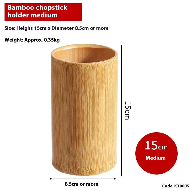 Bamboo chopsticks holder with multiple style options including bevel and groove designs