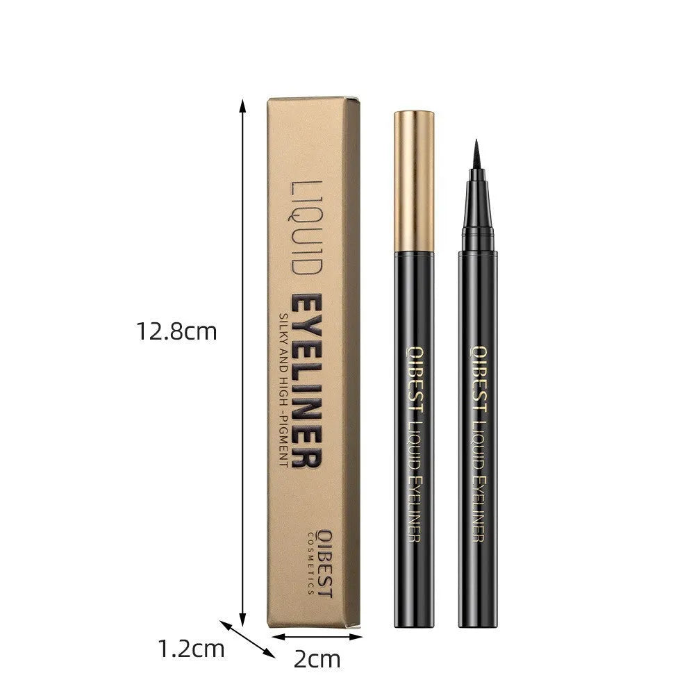 Black liquid eyeliner pen with a precision brush tip applicator, shown in shade Q2407.