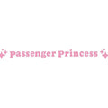 Passenger princess rearview mirror decorative sticker measuring 12.5cm diameter with reflective colour options