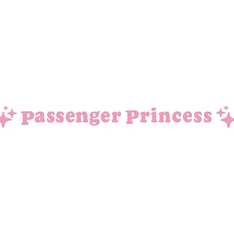 Passenger princess rearview mirror decorative sticker measuring 12.5cm diameter with reflective colour options