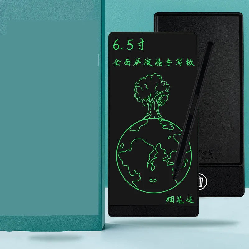 Blue LCD handwriting board with 6.5 inch screen and stylus for student writing
