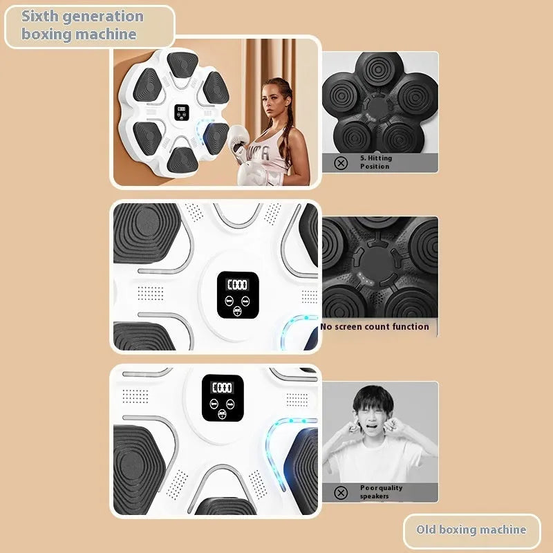 Smart music boxing machine electronic wall target with focus gloves