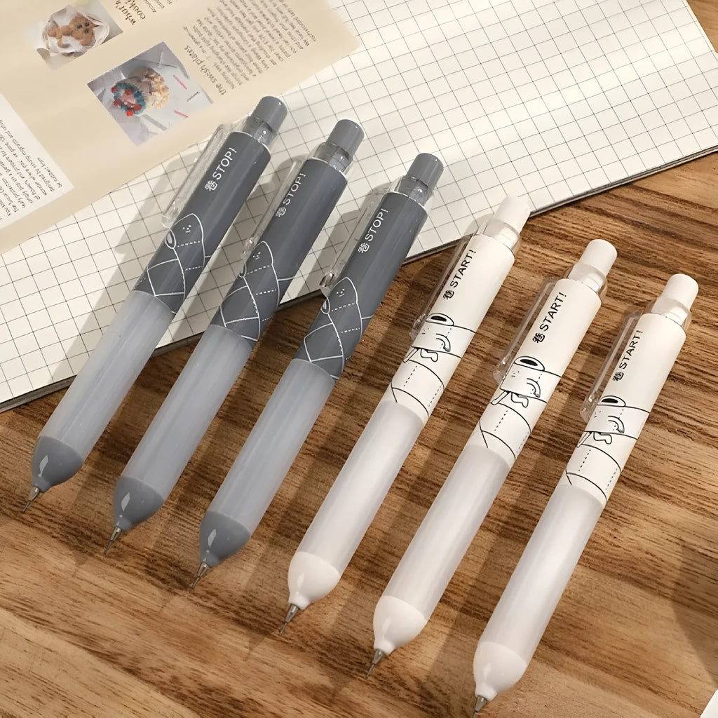 Activity 0.5mm automatic pencil with cloud grip in black and white colours