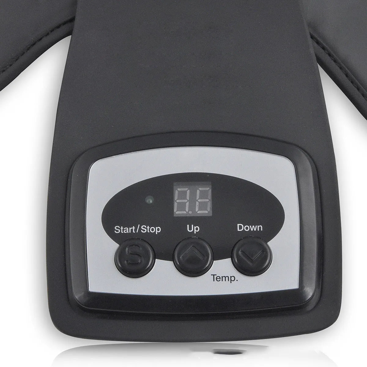 Knee and shoulder massager unit with infrared heat, knee pads, shoulder pads, and power adapter