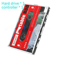 2TB external mechanical hard drive with USB cable and protective box on a table
