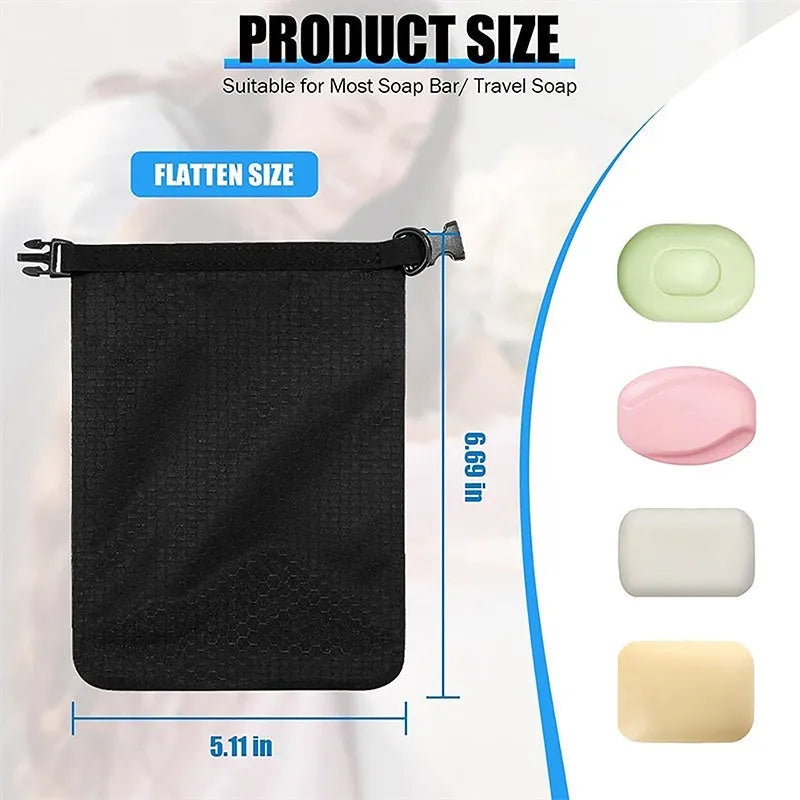 Bubble net mesh soap container waterproof leak-proof quick-drying 17x13cm