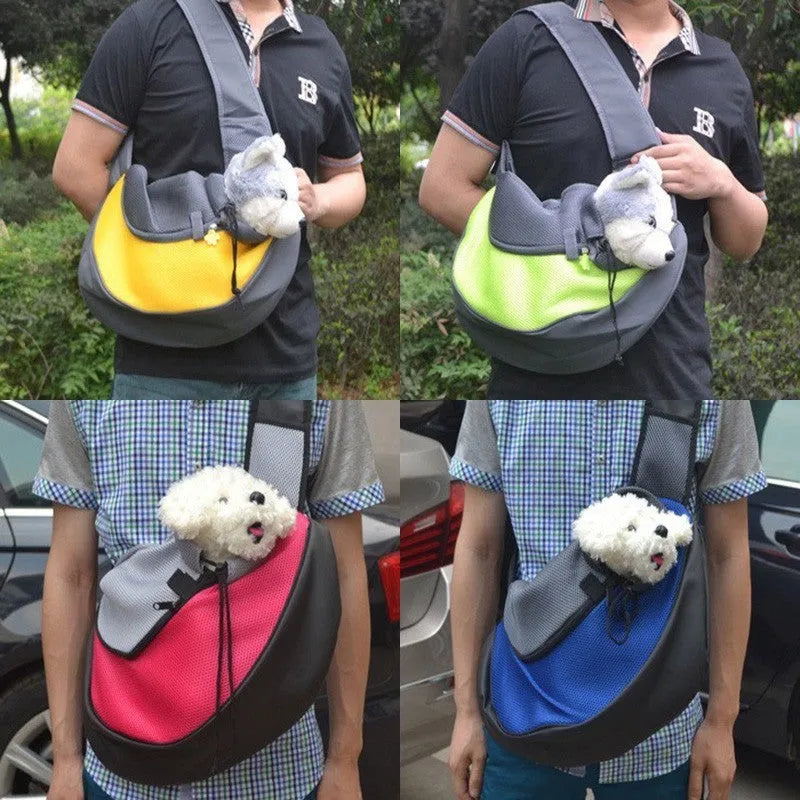 Polyester pet backpack carrier with breathable mesh windows for small dogs and cats