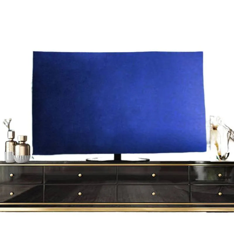 Velvet TV cover in six colour options showing national style design for television dust protection