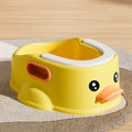 Blue PVC duck-shaped bathtub for washing a dog or cat at home