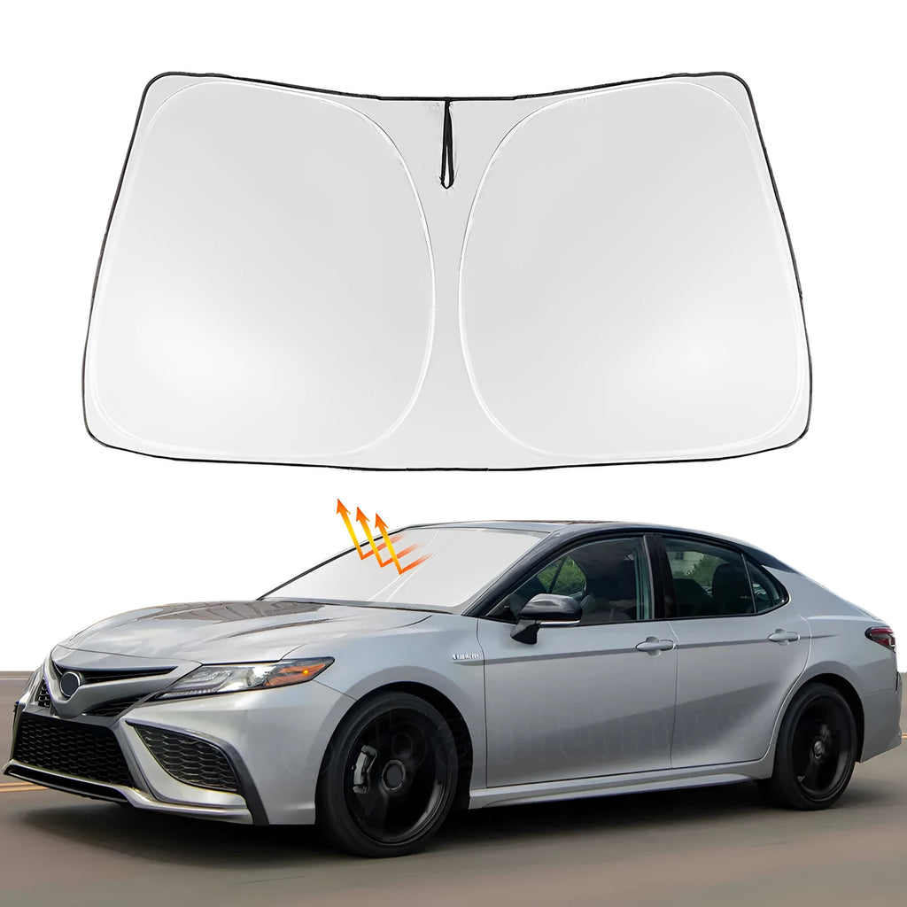 NOAH XOVY 90 series car front windshield sunshade with reflective silver tape construction