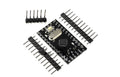 Mini Pro microcontroller development board with Atmega328P chip and labelled pin headers.