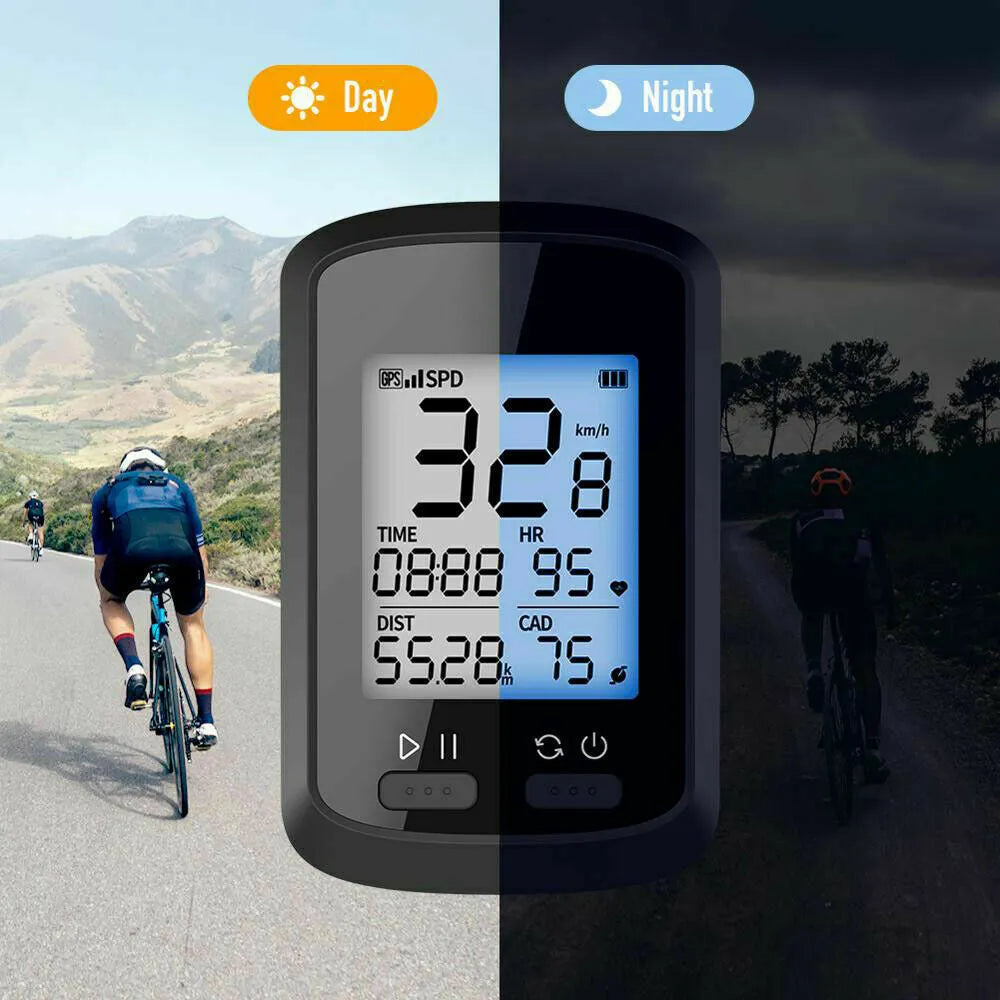 Black plastic waterproof bicycle stopwatch for cycling training and exercise timing