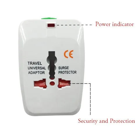 Universal travel plug adapter converter for international mobile phone charging 73x50x39mm
