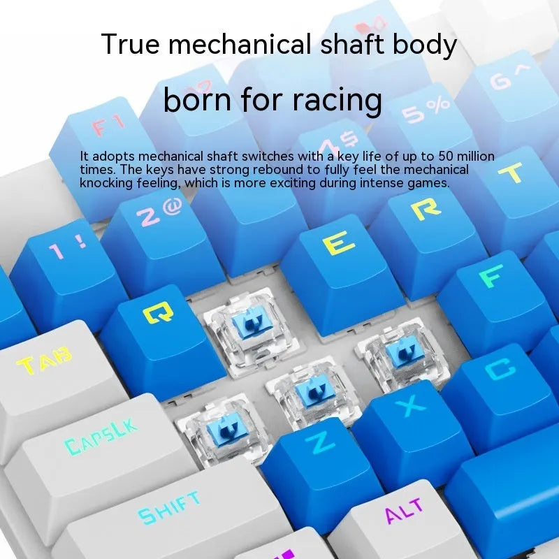 K87 mechanical keyboard with metal case and choice of green or red mechanical switches