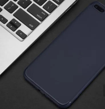 Black TPU silicone mobile phone shell for Apple iPhone models on a white background.