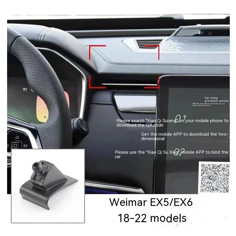GOODWAY car dashboard mobile phone bracket with 360-degree rotation for navigation