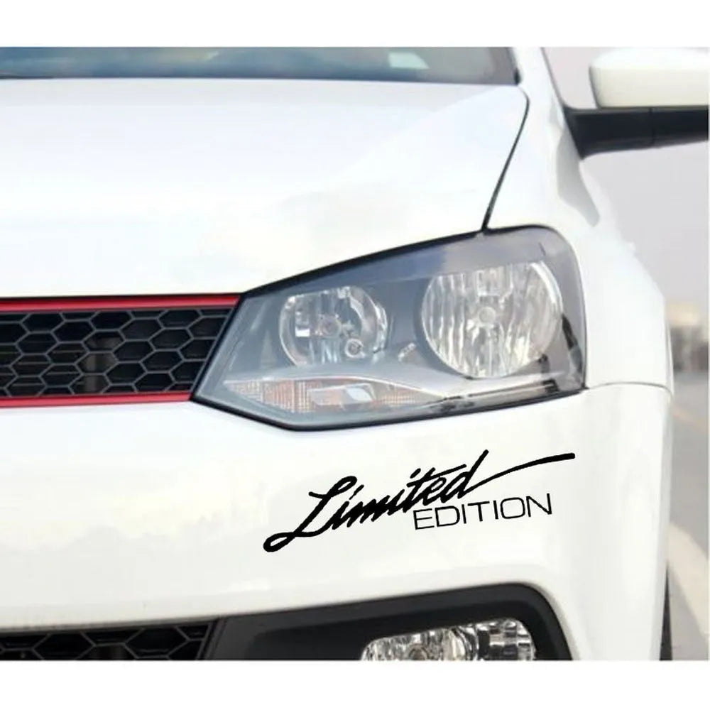 Rectangular reflective bumper sticker measuring 16cm by 3.8cm with black, white, and multicolour design options