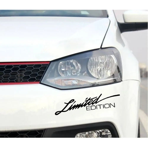 Rectangular reflective bumper sticker measuring 16cm by 3.8cm with black, white, and multicolour design options