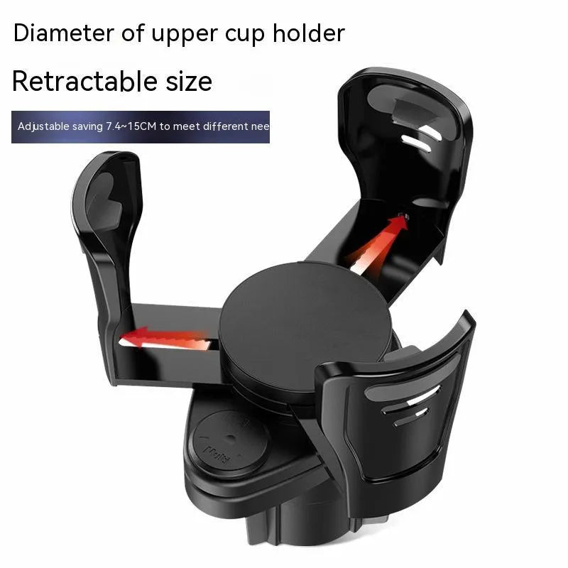Second generation car cup holder modification accessory in carbon fibre finish