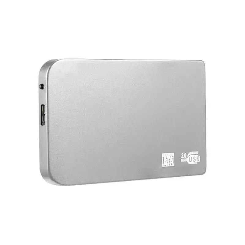 Solid state mobile hard disk with metal shell in black, blue, red, or silver colours