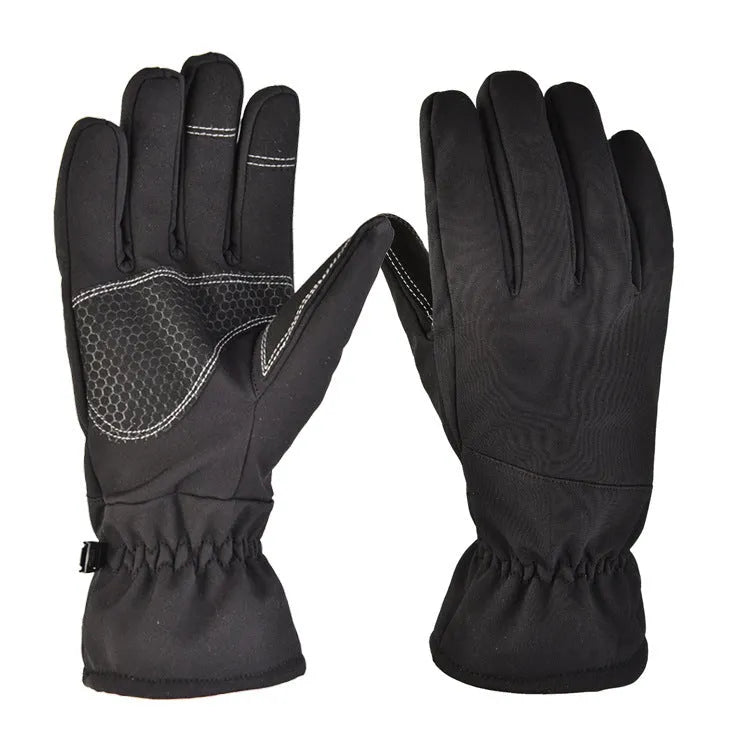 Tactical ski gloves with touch screen fingertips and anti-slip palm in camouflage colours