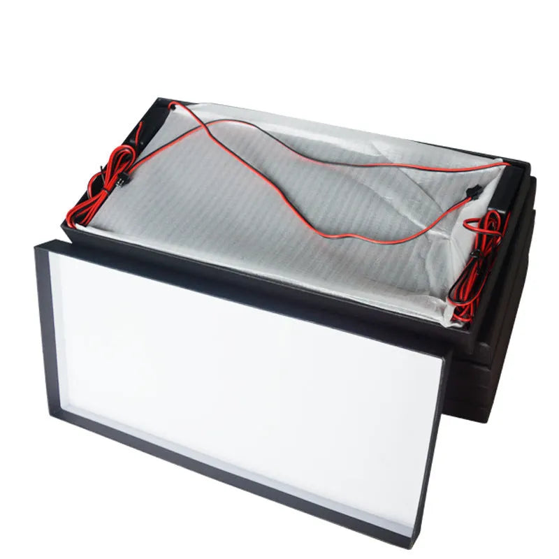 LED truck license plate light set with two clear plastic housings showing uniform illumination