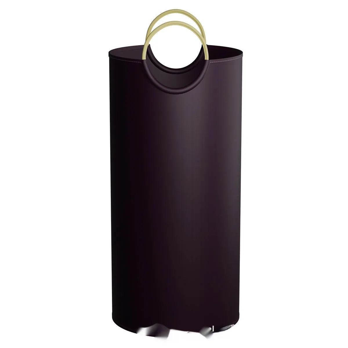 Round portable plastic trash can with dimensions 38cm wide by 72cm high