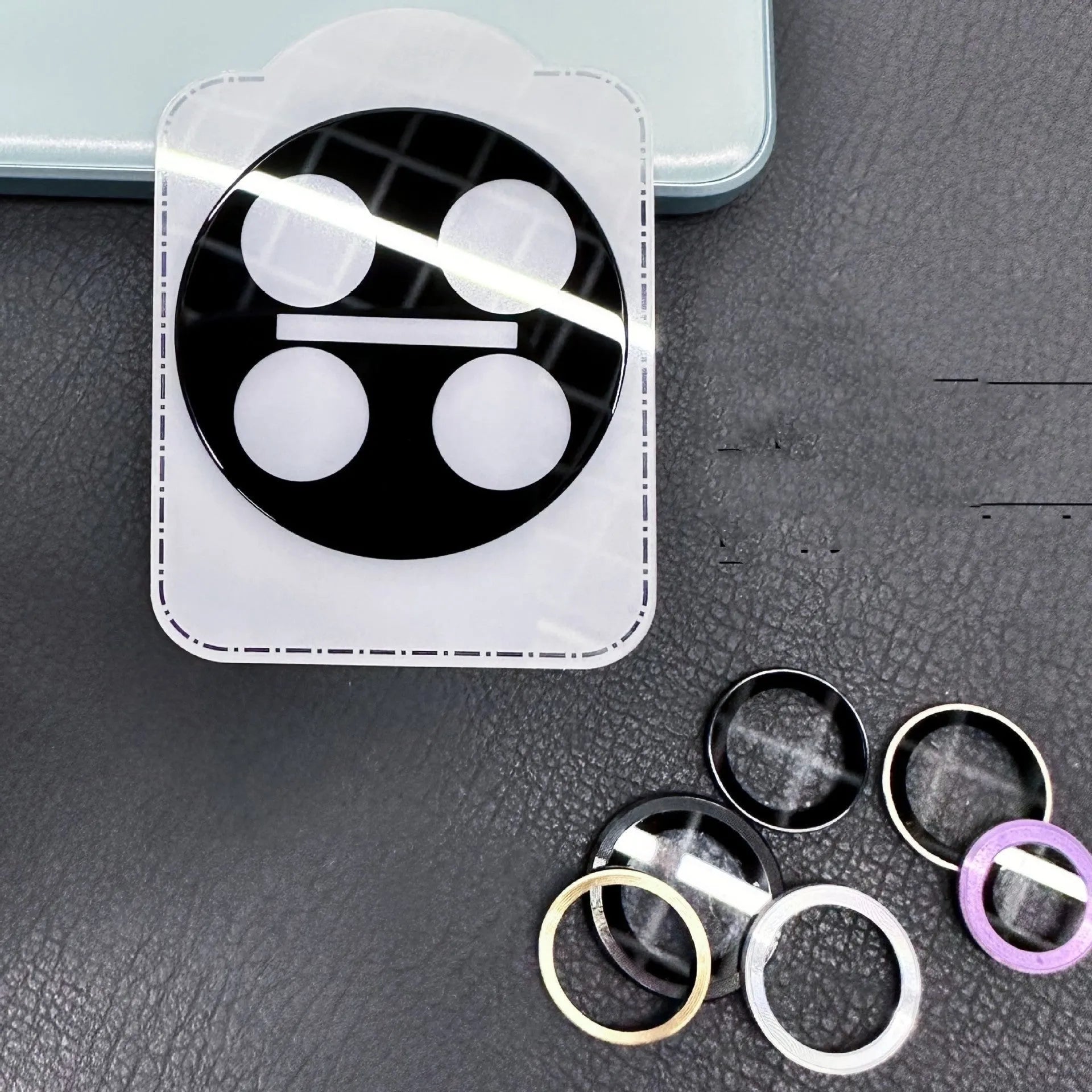 OnePlus tempered glass camera lens protector with AR enhanced black ring for OnePlus 12, Find N3, OnePlus 11