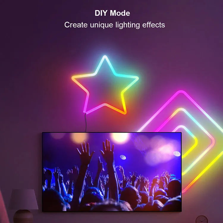 3 metre RGB Bluetooth Wi-Fi neon light strip with remote control for indoor DIY lighting
