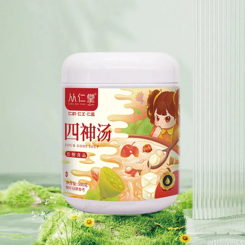 Box of children's spleen and stomach herbal tea with 12 individual 100ml bags of lotus seed poria yam decoction