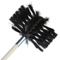 Flexible chimney cleaning brush with bendable rod and nylon bristles for dryer pipes