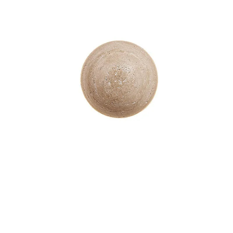 Yellow cave stone semicircle wall lamp with pull switch and iron construction