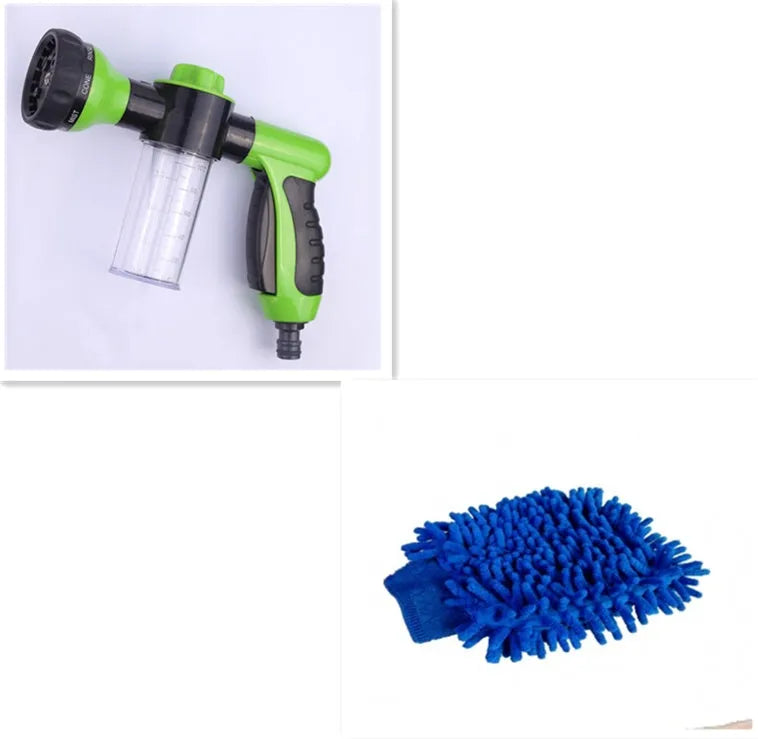High pressure foam spray gun with adjustable nozzle in green, yellow or black colours
